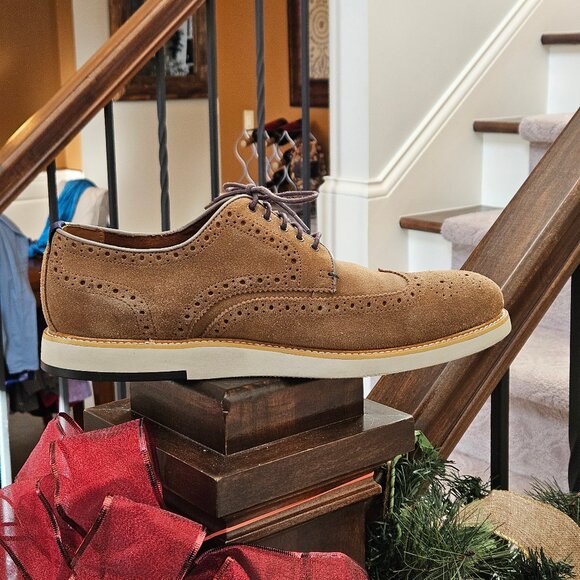 Blake McKay Men's Carson Wingtip Oxford Shoes, Tan, Sz 11.5 - Picture 8 of 16